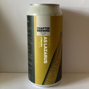 Chapter Brewing  As Lazarus  IPA - The Beer Lab